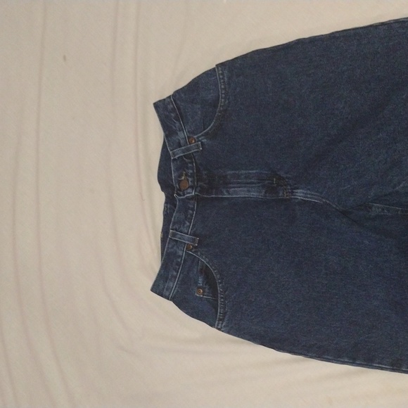 Vintage High Rise Jeans 90s Lee Original Dark Wash Relaxed Tapered 28 x 32 Sz 10 - Picture 3 of 11